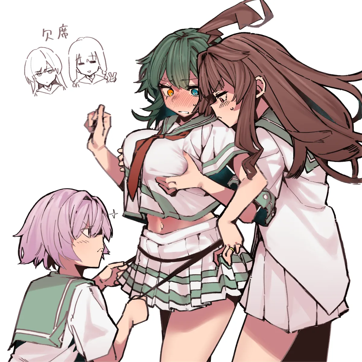 Kitakami (Kancolle), Ooi (Kancolle) by Shiawase Hougan