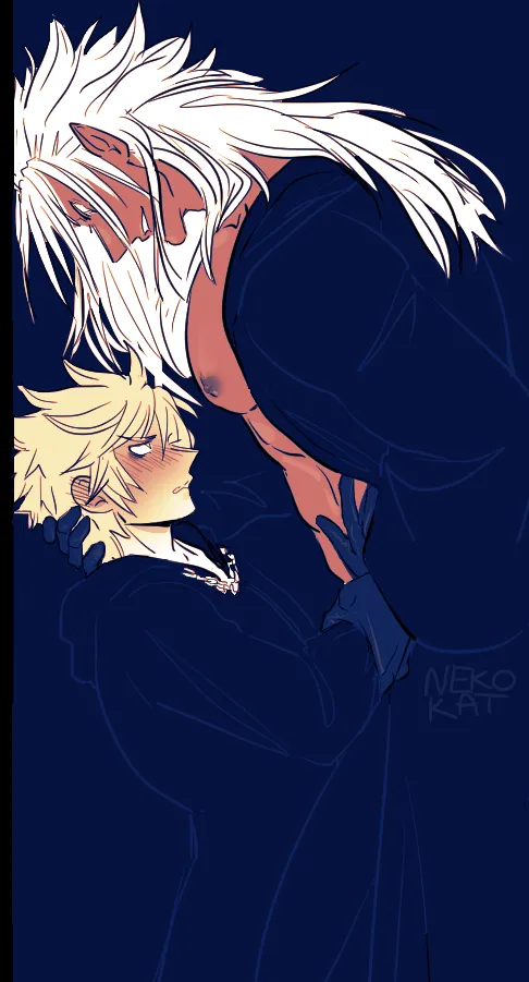 Roxas, Xemnas by Nekokat42