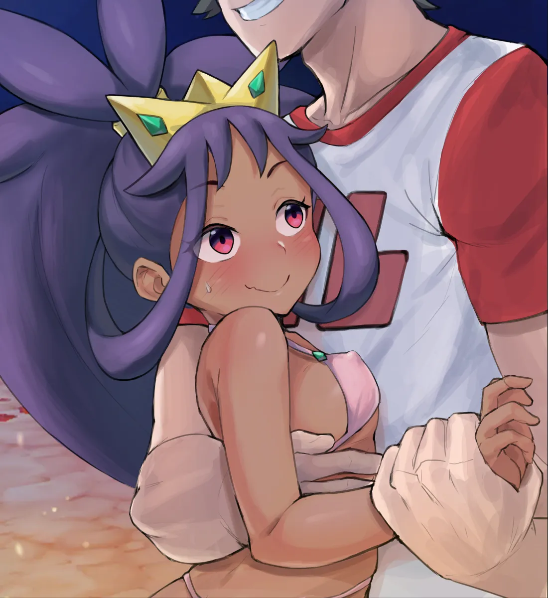 Red (Pokemon), Iris (Pokemon) by Artsheops