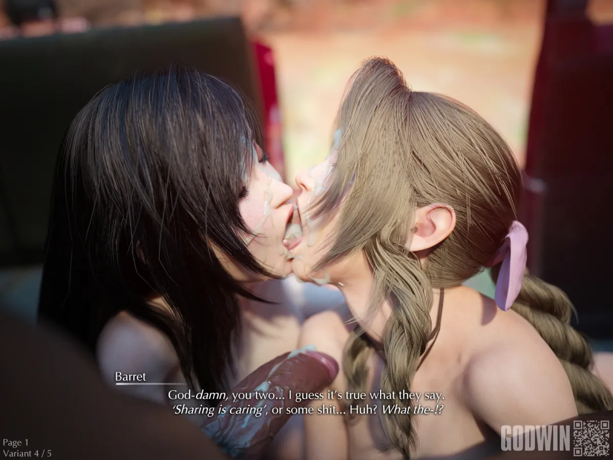 Tifa Lockhart, Aerith Gainsborough by Godwin3D