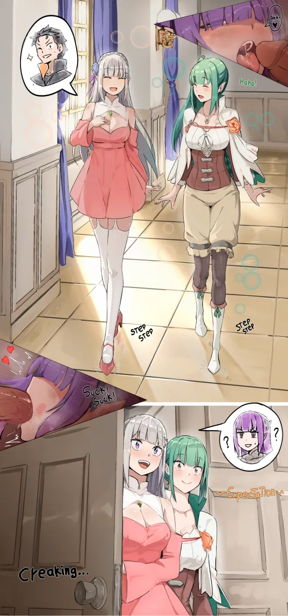 Emilia (Re:zero), Natsuki Subaru by Zerobarto