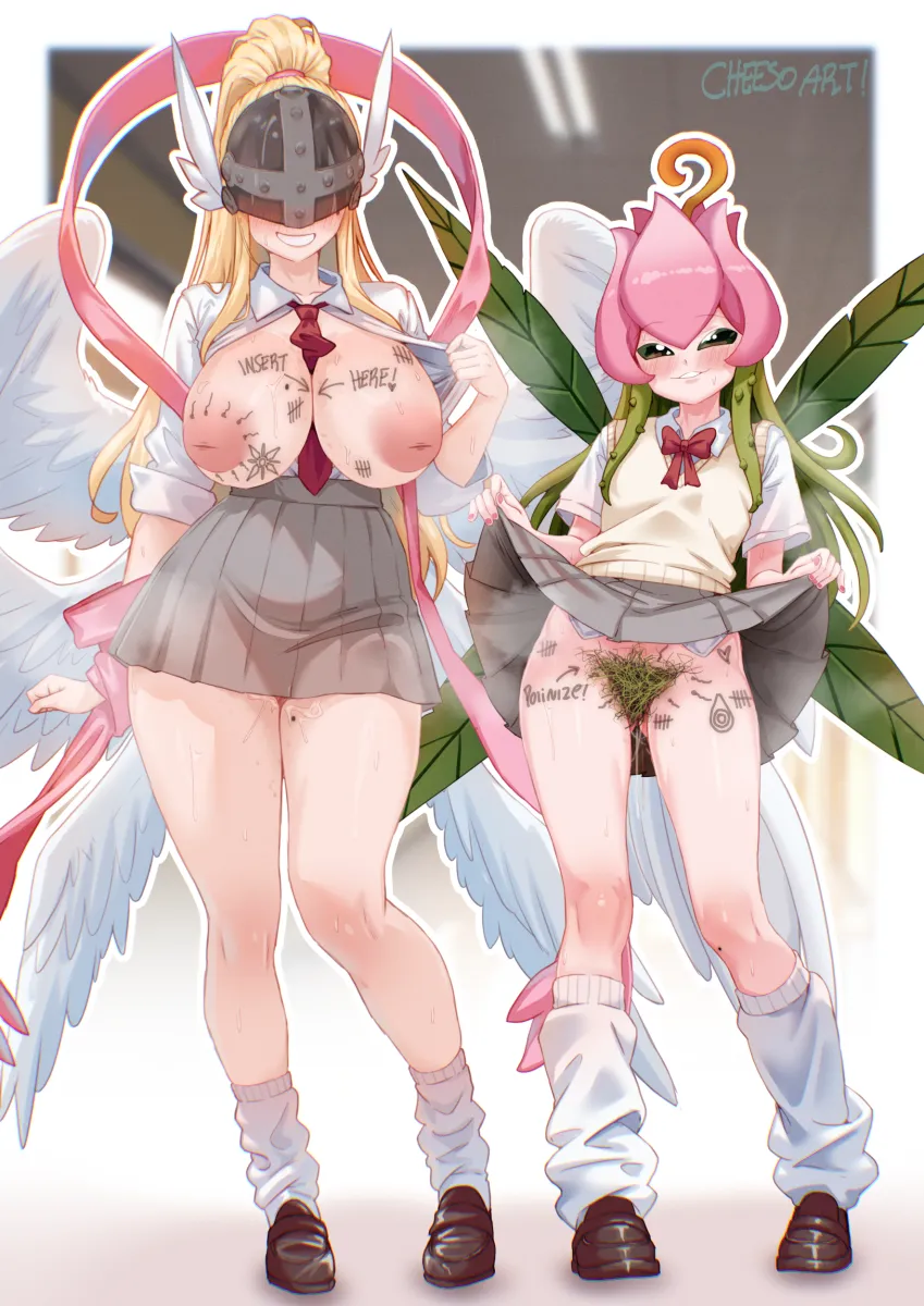 Angewomon, Lilimon by Cheeso Art