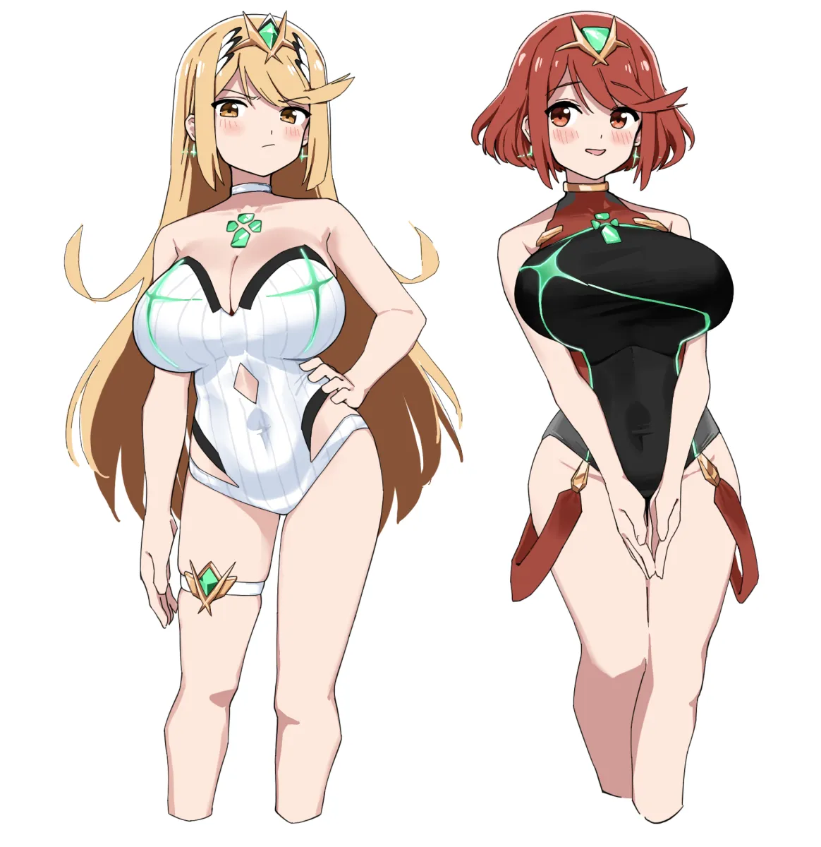 Pyra (Xenoblade), Mythra (Xenoblade) by Fried Bocky