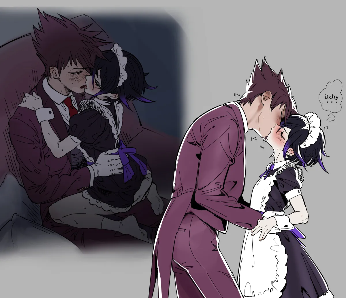 Oma Kokichi, Momota Kaito by Miri (Bossu Osu)