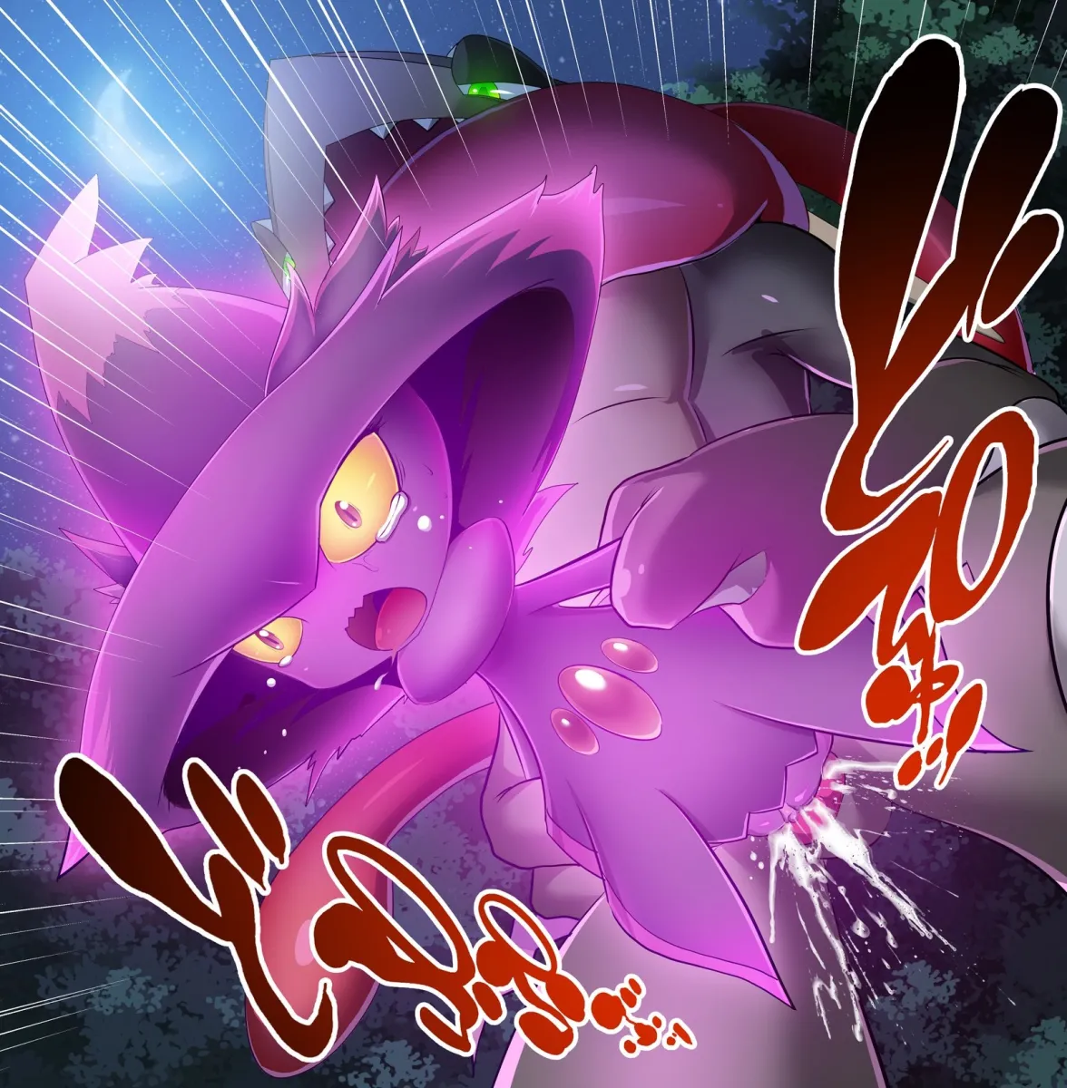 Greninja, Mismagius by Kicktyan