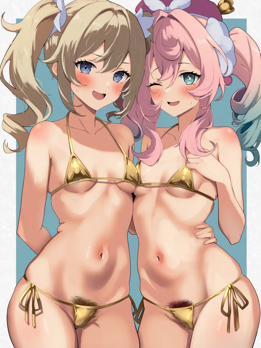 Barbara (Genshin Impact), Hyacine (Honkai: Star Rail) by Yuni Tofu