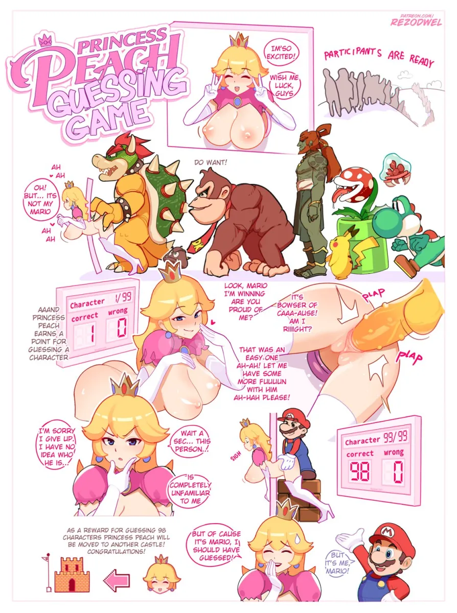 Pikachu, Princess Peach by Rezodwel