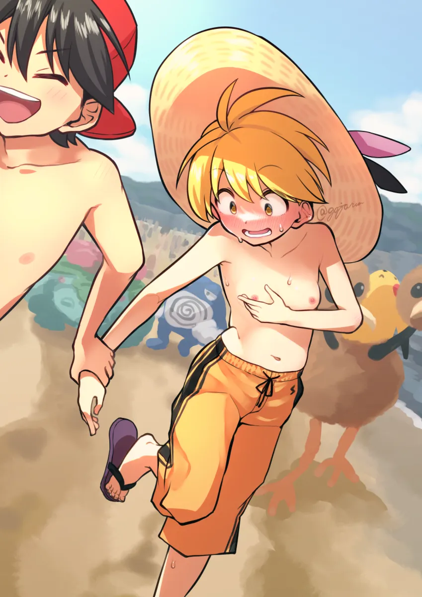 Pikachu, Red (Pokemon) by Gojarun