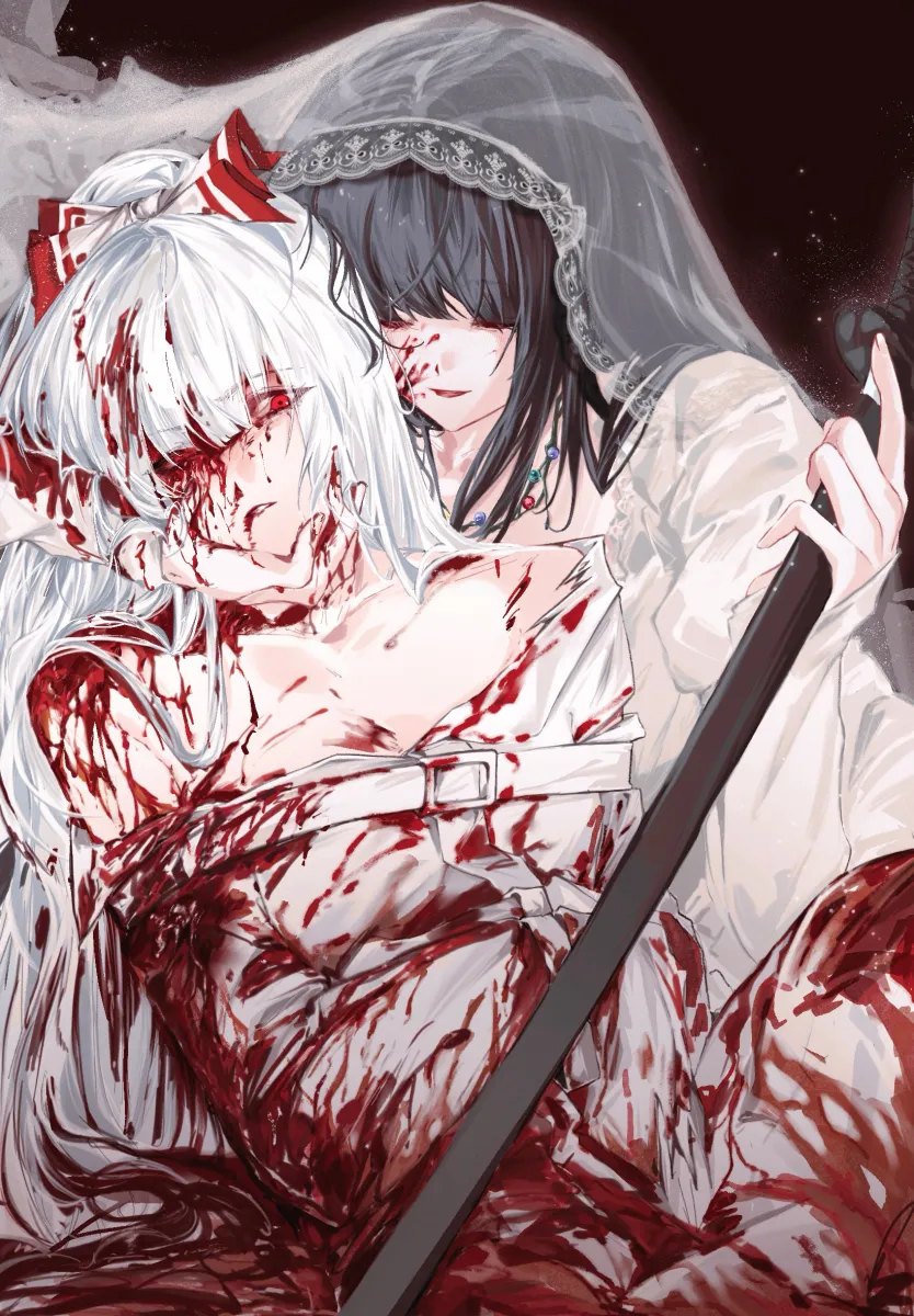 Fujiwara No Mokou, Houraisan Kaguya by Alulue1