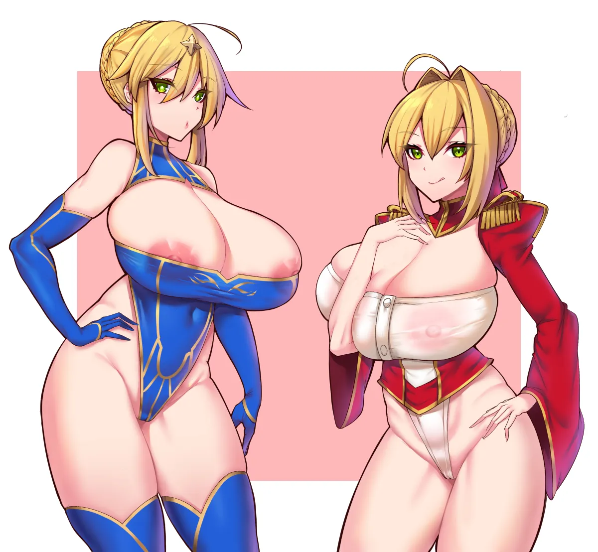 Artoria Pendragon (Fate), Nero Claudius (Fate) by Funaya (A2Brasd)