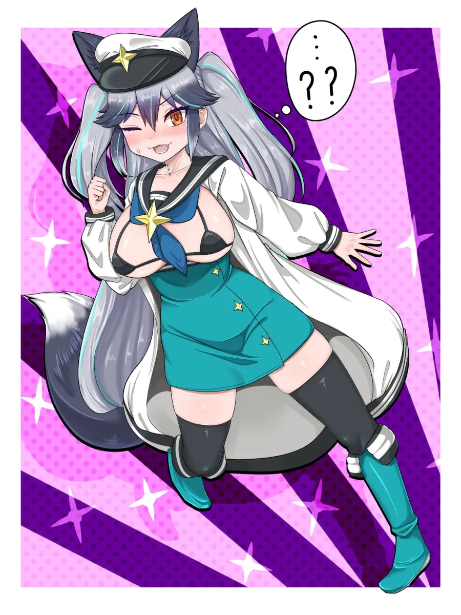 Silver Fox (Kemono Friends), Akoya Matama by Aramaru