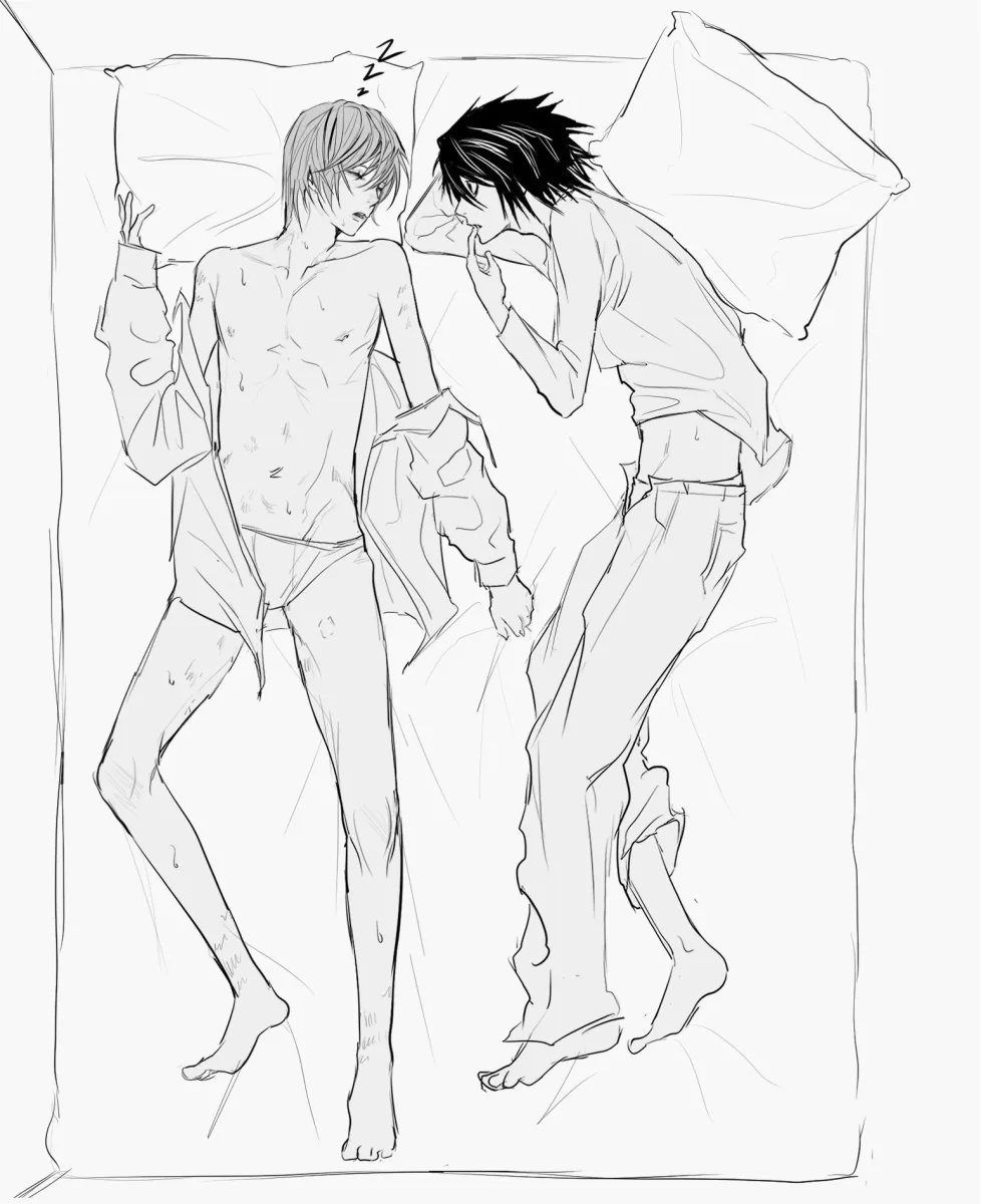 Yagami Light, L (Death Note) by Atrjmt 7