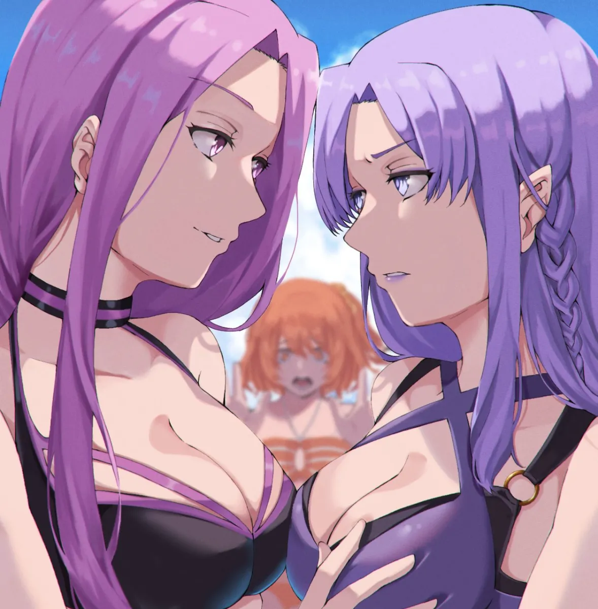 Fujimaru Ritsuka (Female), Medusa (Fate) by Nikumaki43