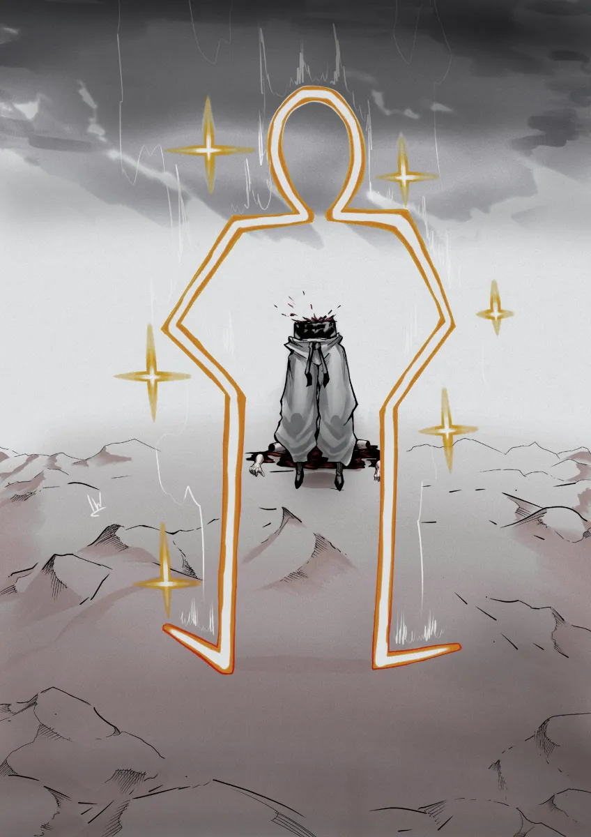 Gojo Satoru, Unnamed Rod Stand (Jojolands) by Iw Art