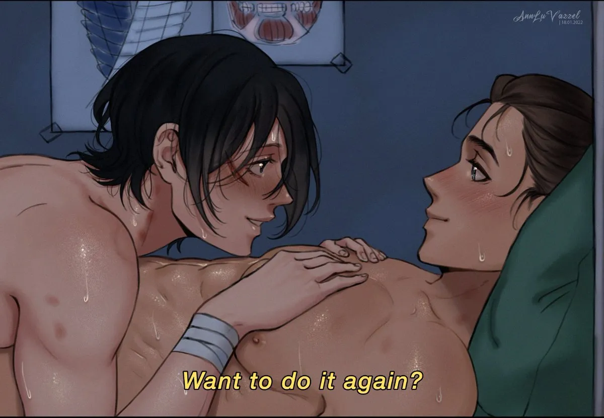 Mikasa Ackerman, Eren Yeager by Annlu Vazzel