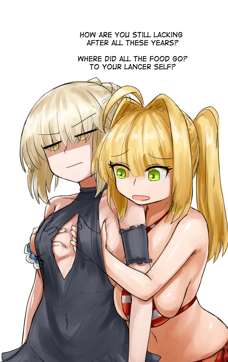 Artoria Pendragon (Fate), Nero Claudius (Fate) by Steamingtofu