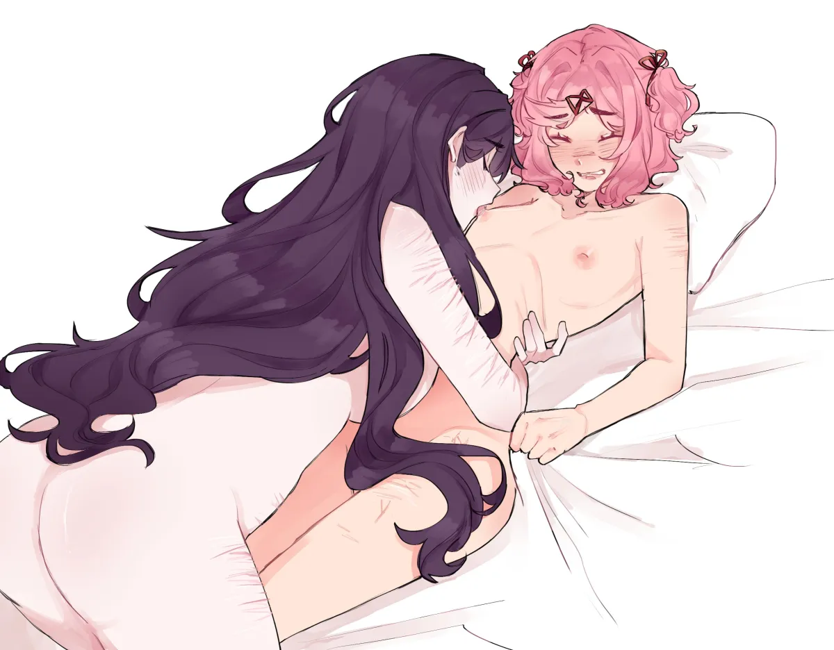 Natsuki (Doki Doki Literature Club), Yuri (Doki Doki Literature Club) by Pockiseisont