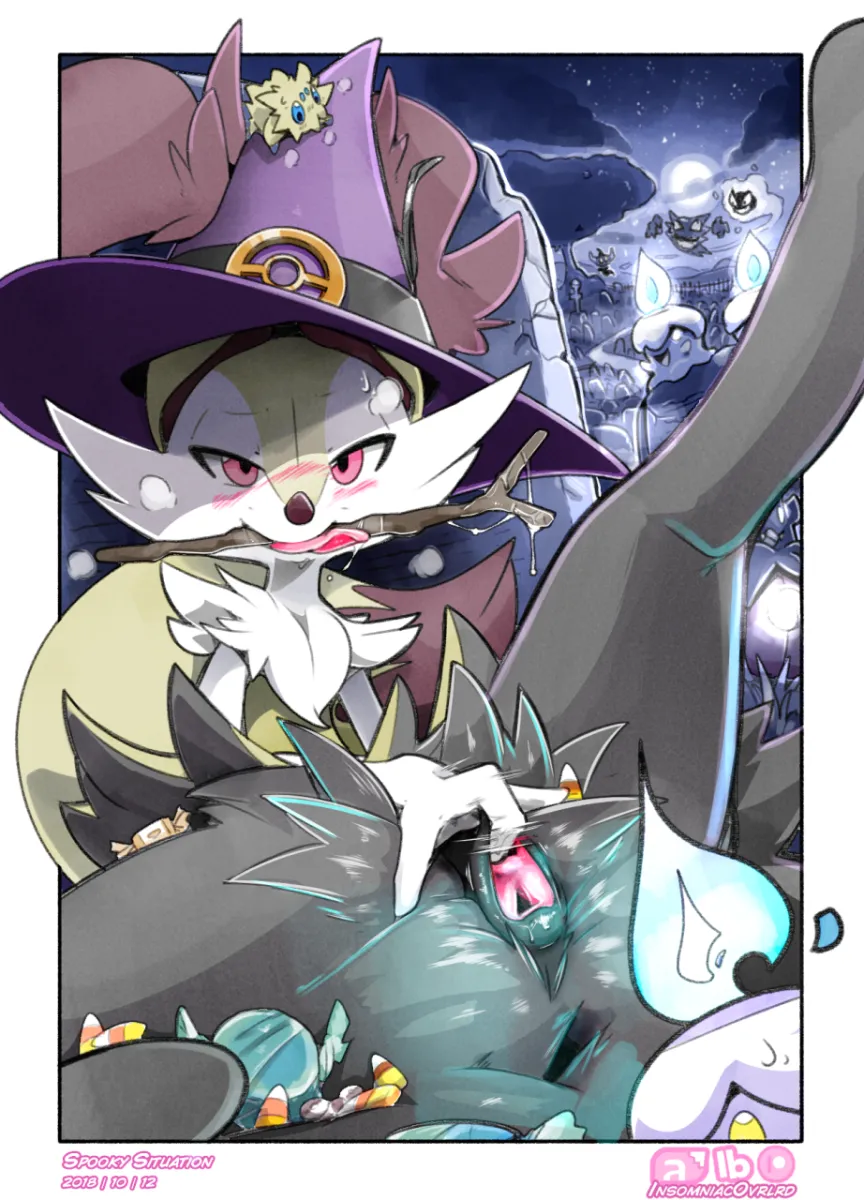 Braixen, Litwick by Insomniacovrlrd