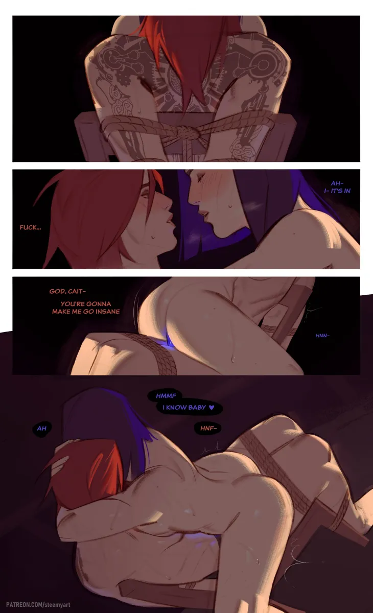Vi (League), Caitlyn (League) by Steemyart