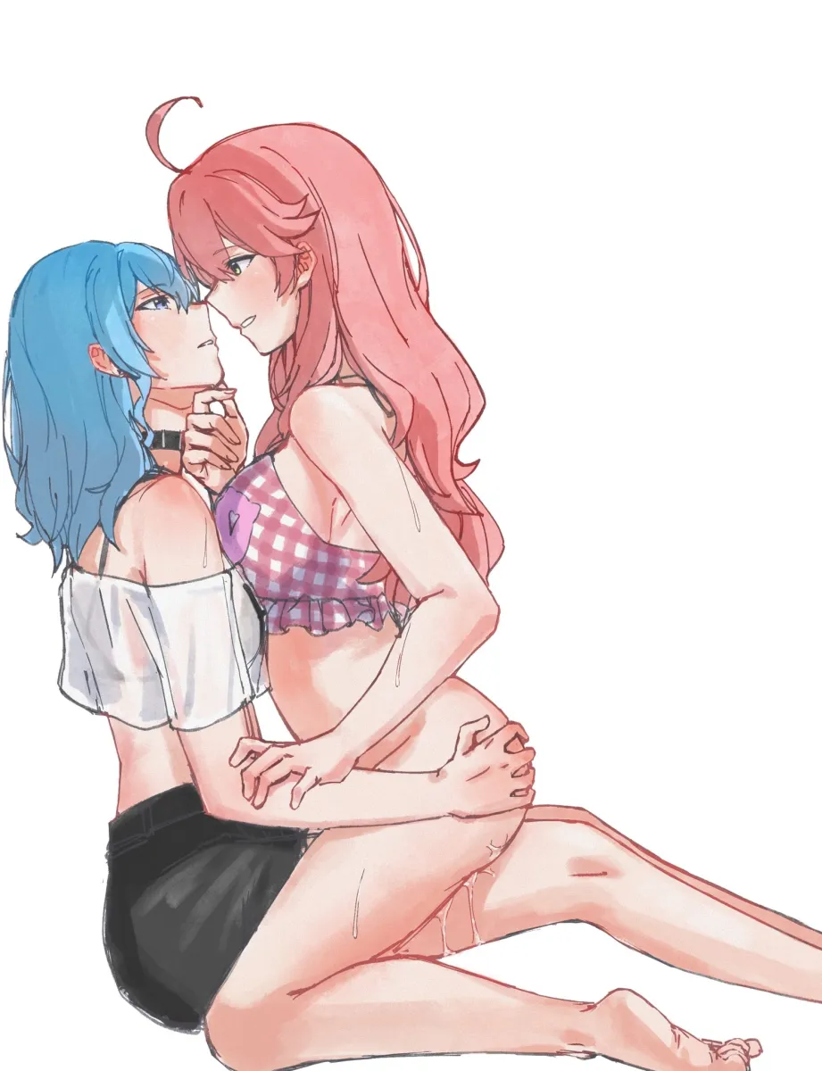 Hoshimachi Suisei, Sakura Miko by Tobitaineko