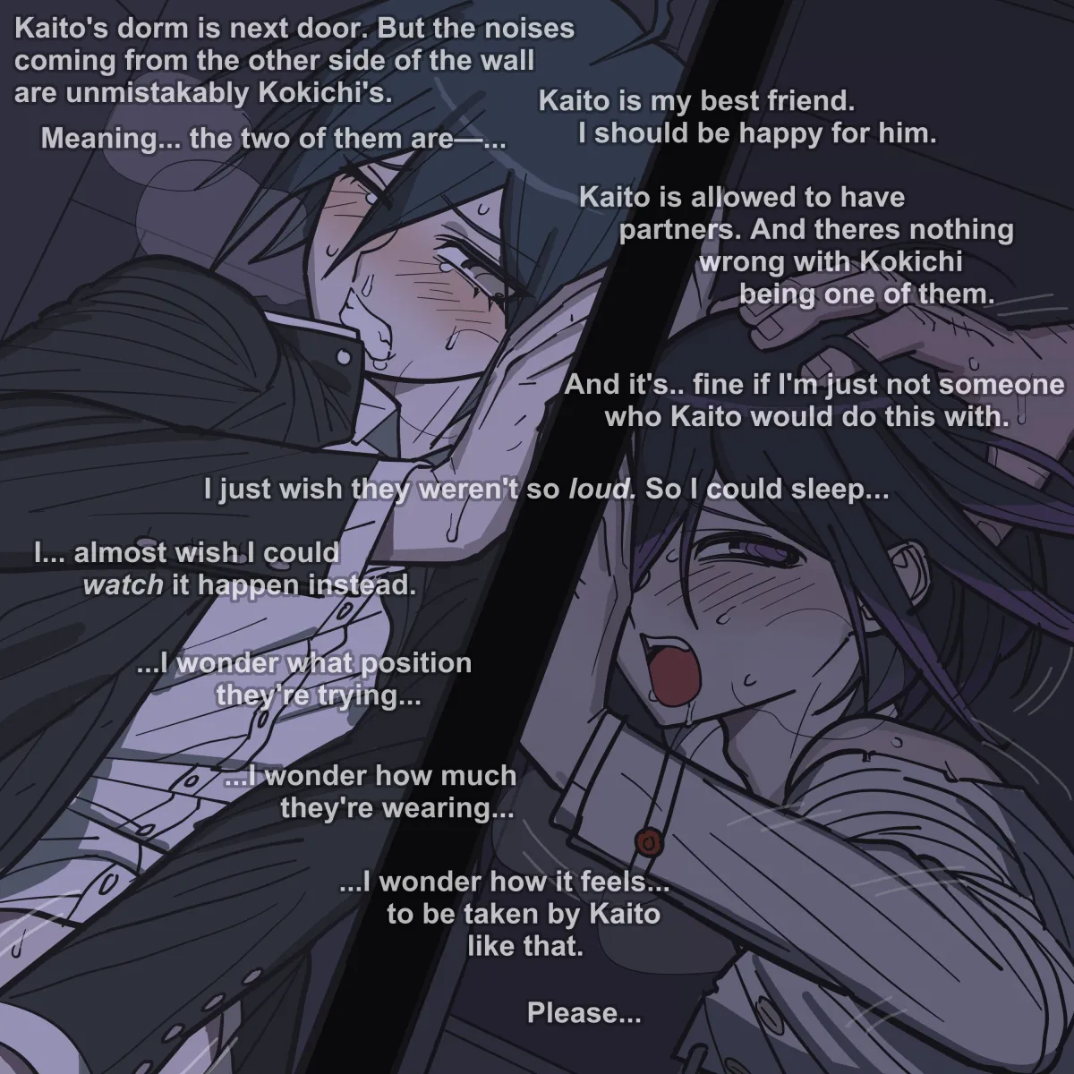 Oma Kokichi, Saihara Shuichi by Royalhorsie34