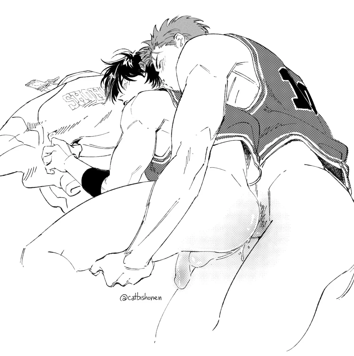 Sakuragi Hanamichi, Rukawa Kaede by Catbishonen