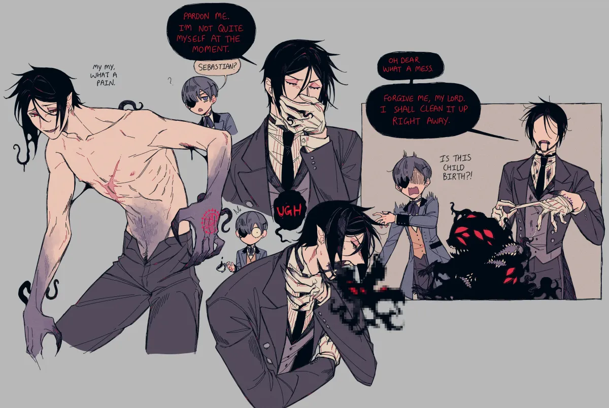 Ciel Phantomhive, Sebastian Michaelis by Viiperfish