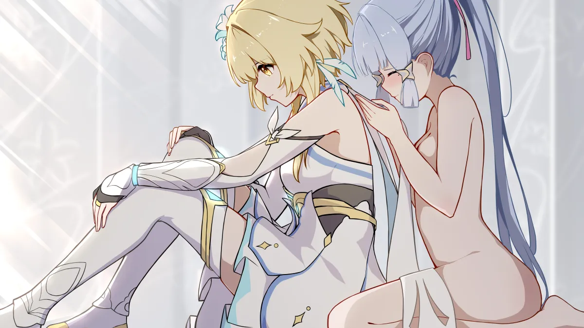Lumine (Genshin Impact), Kamisato Ayaka by Mxirony