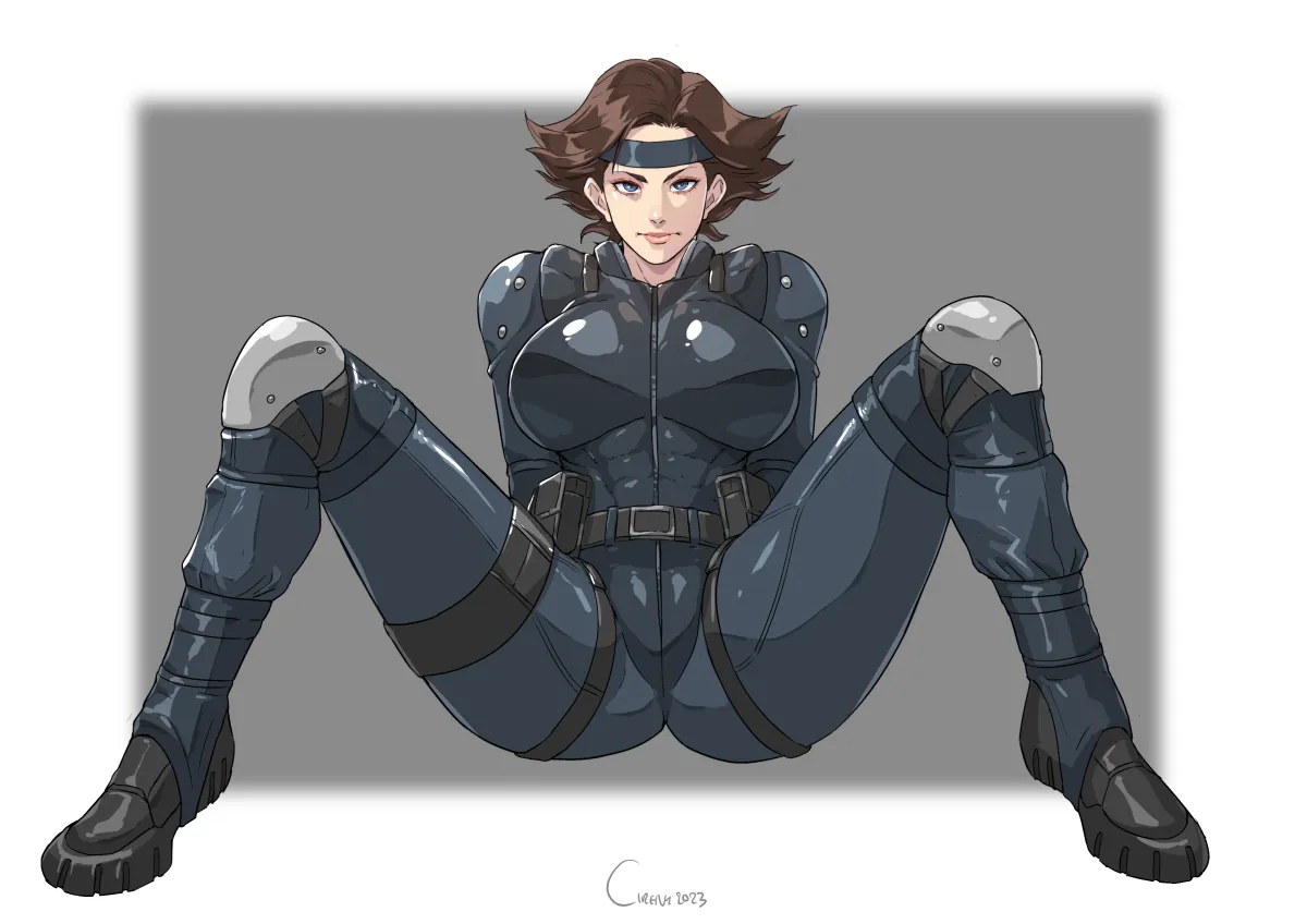 Solid Snake, Meryl Silverburgh by Cirenk