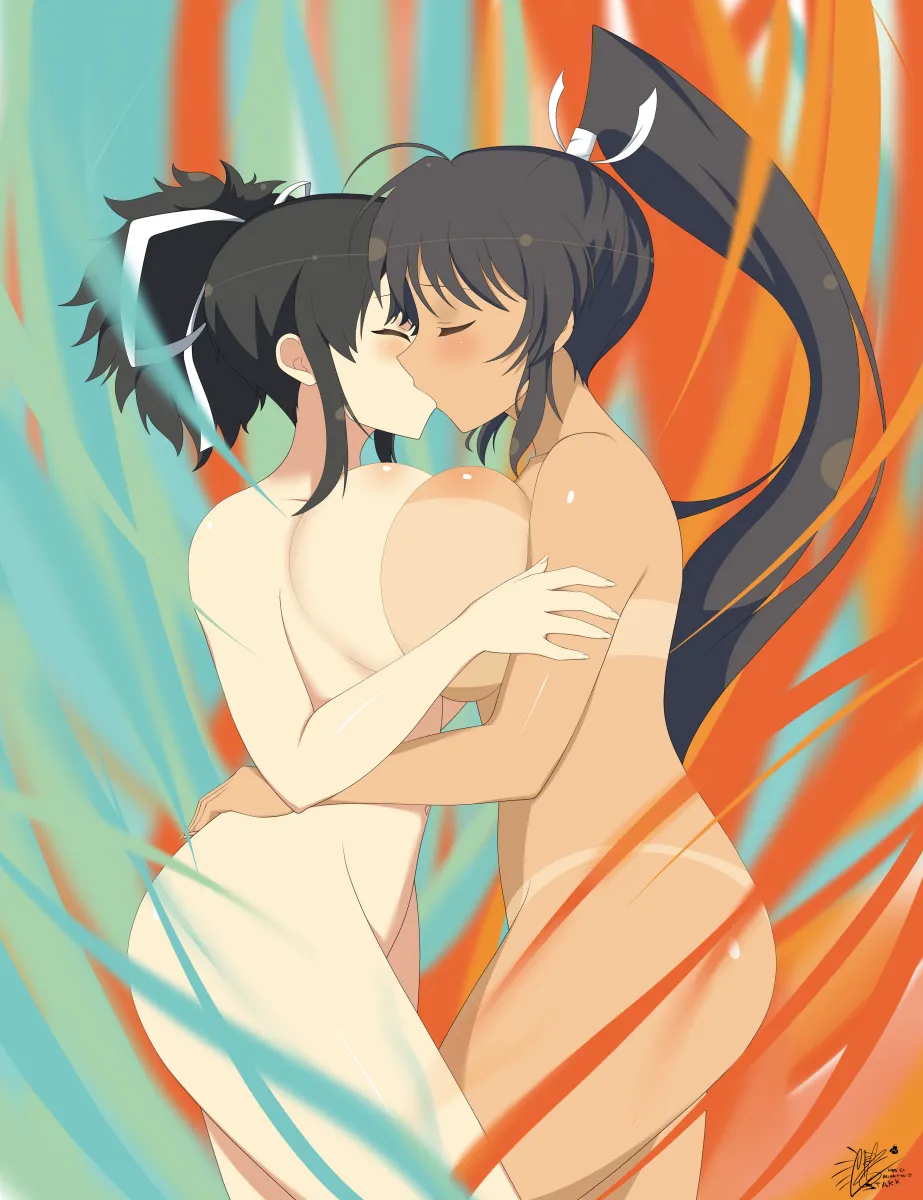 Asuka (Senran Kagura), Homura (Senran Kagura) by Rexystark