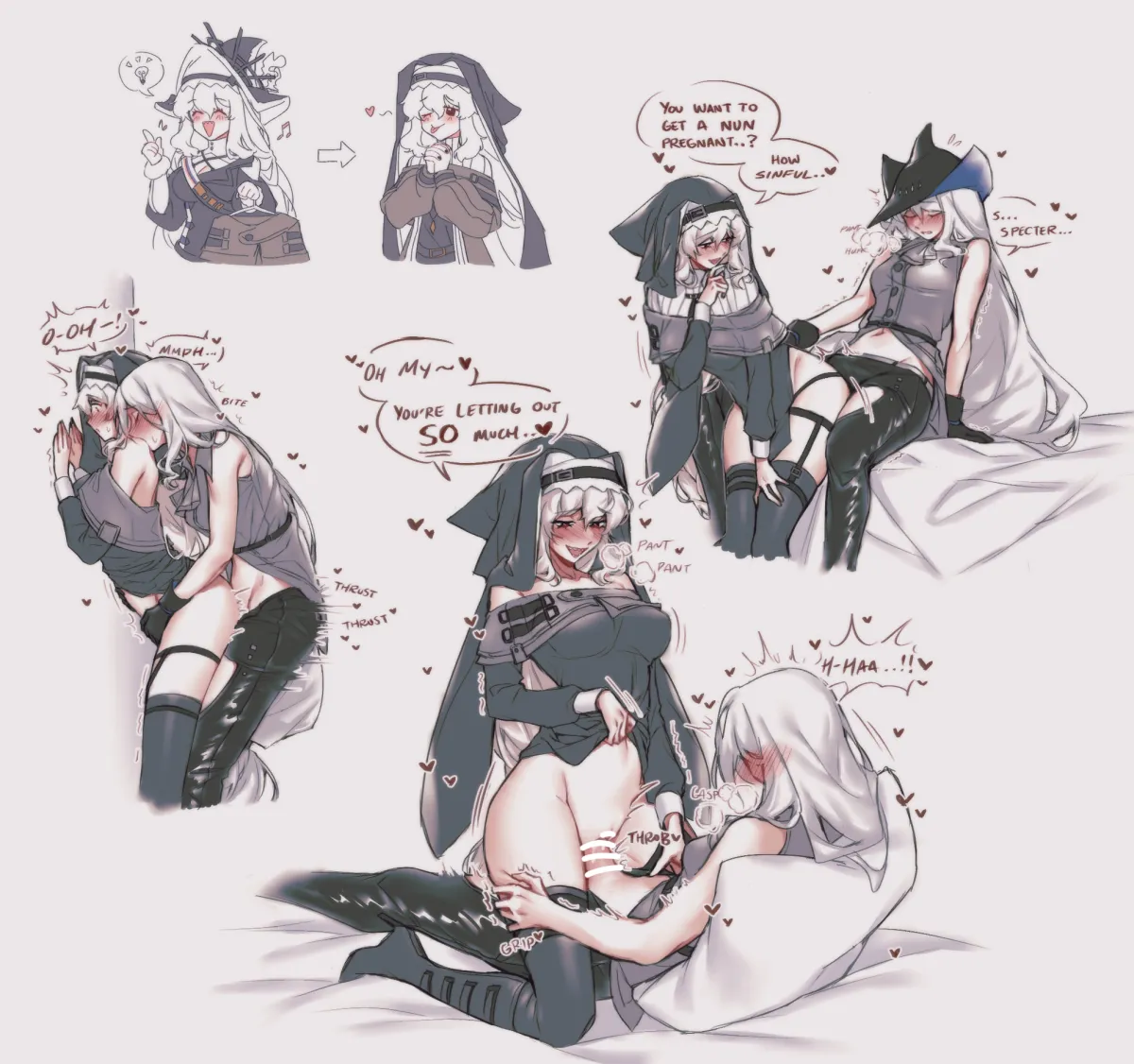 Skadi (Arknights), Specter (Arknights) by Orz (Kagewaka)