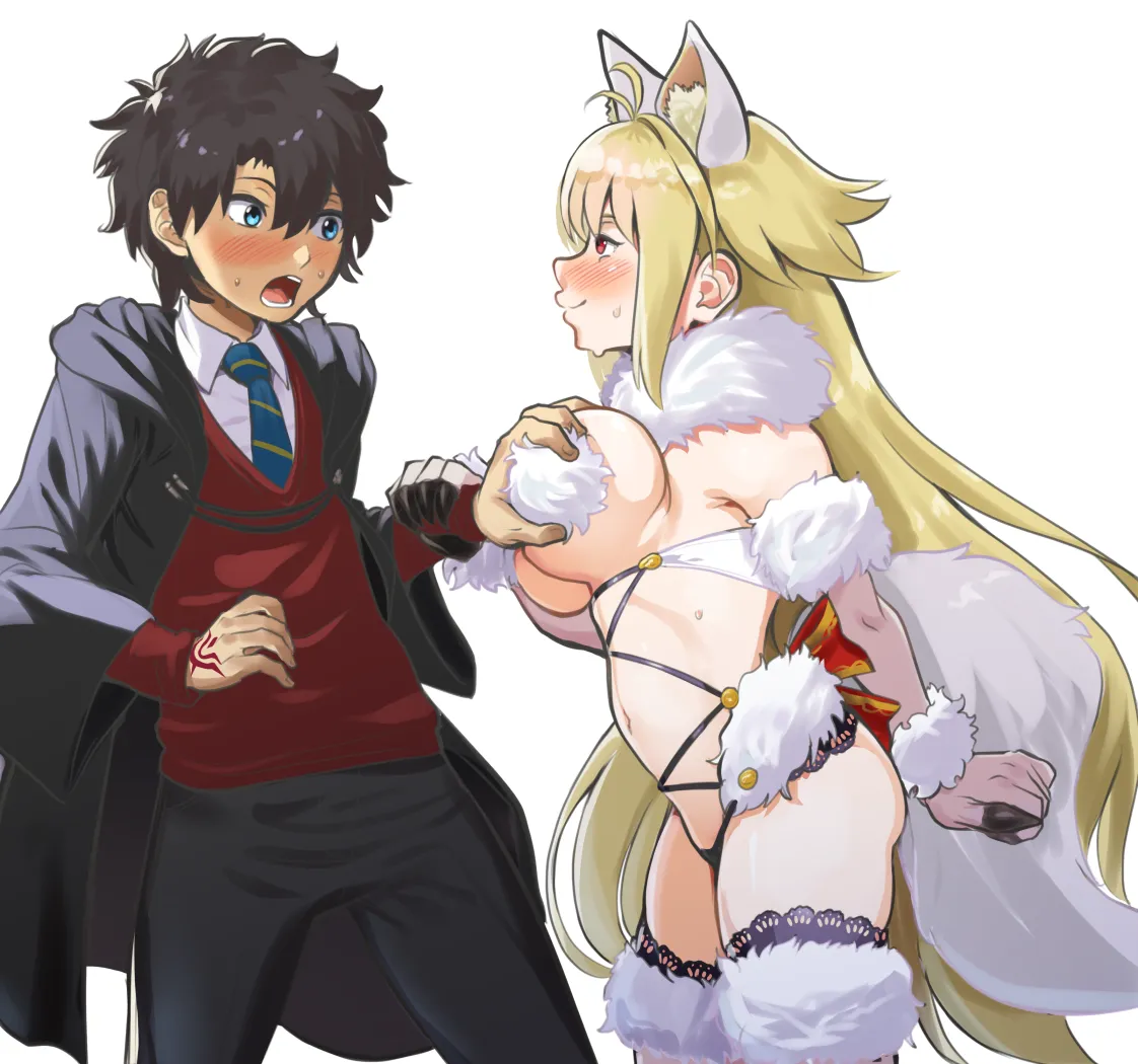 Mash Kyrielight, Fujimaru Ritsuka (Male) by Nico-Mo