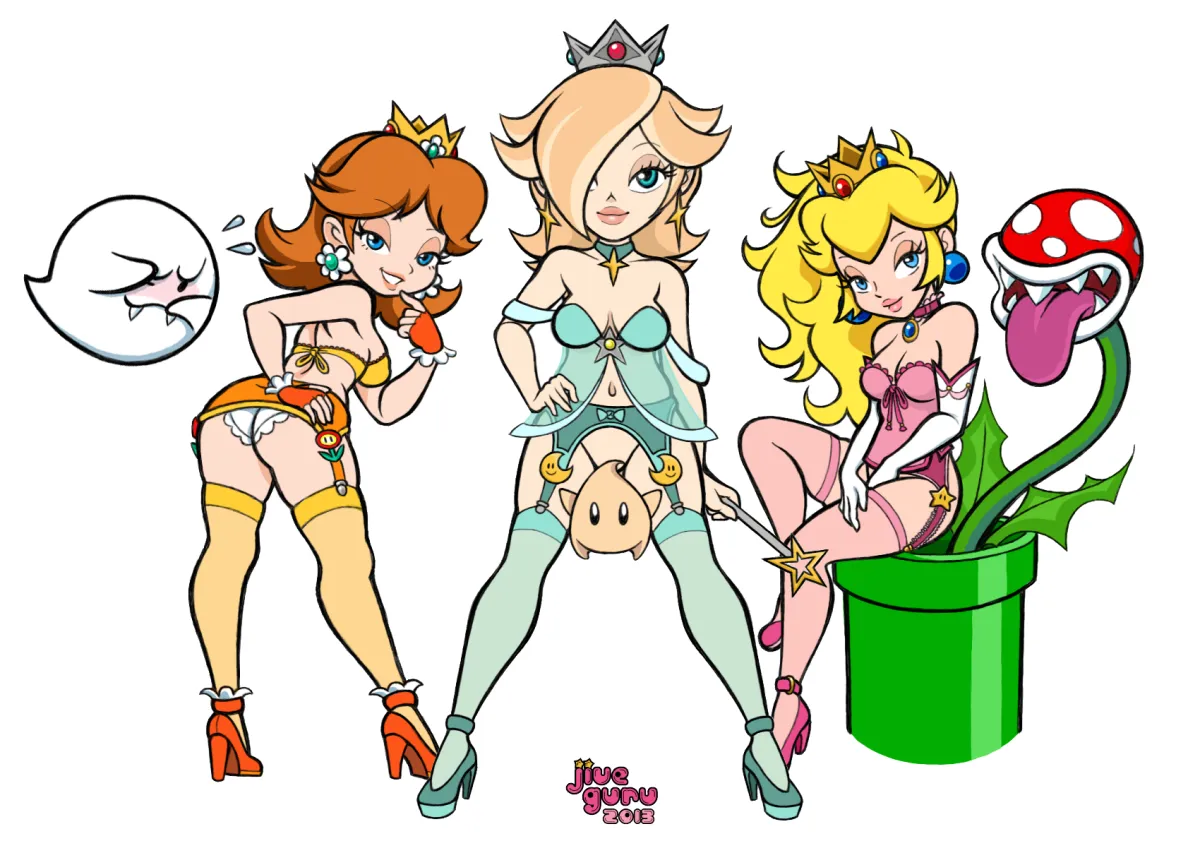 Princess Peach, Rosalina by Jiveguru