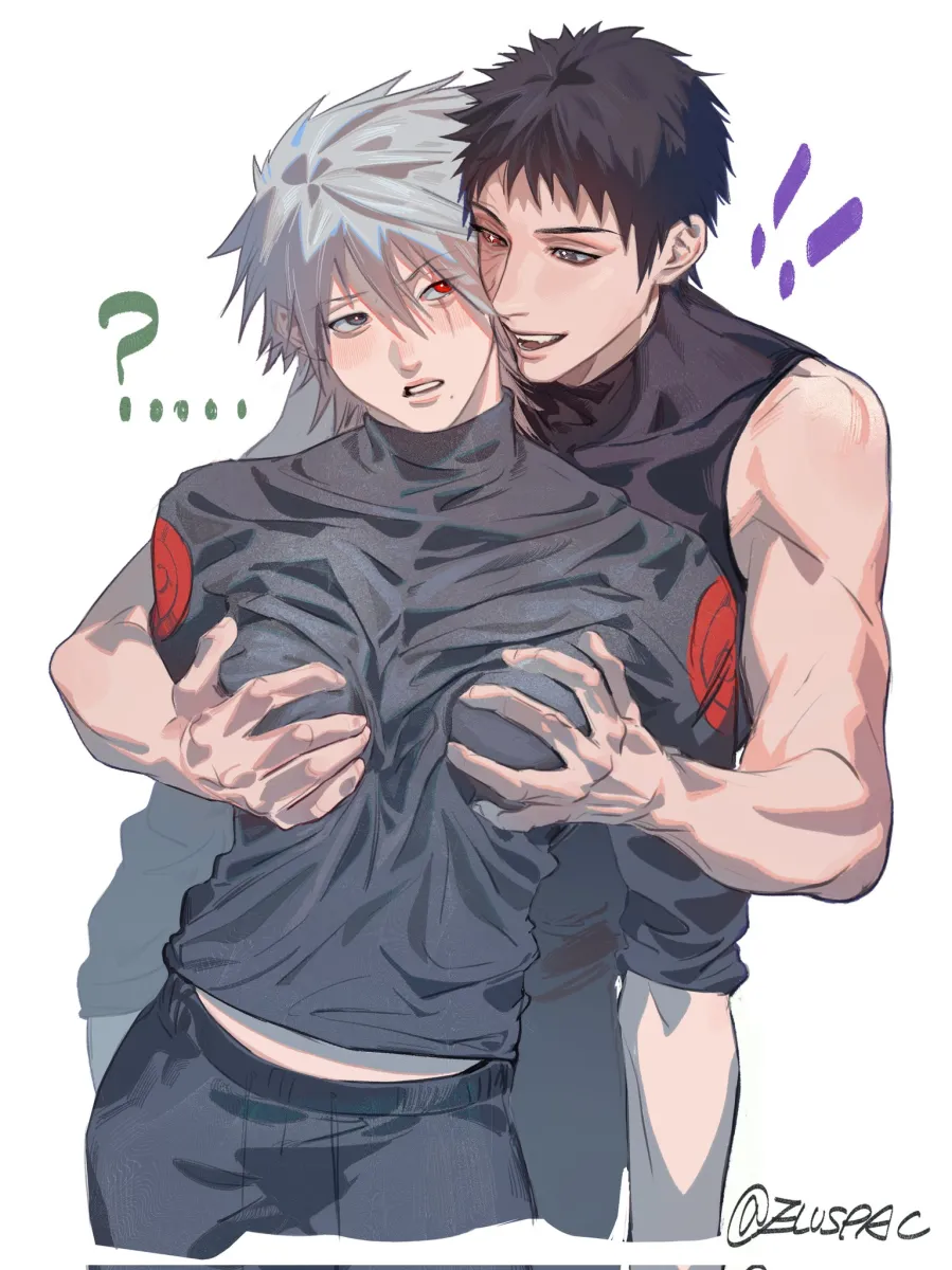 Hatake Kakashi, Uchiha Obito by Eluspac Maru