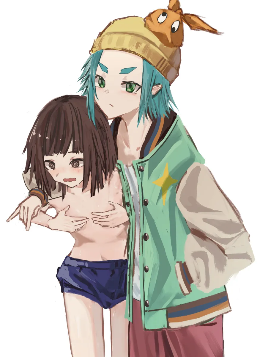 Sengoku Nadeko, Ononoki Yotsugi by Cokei