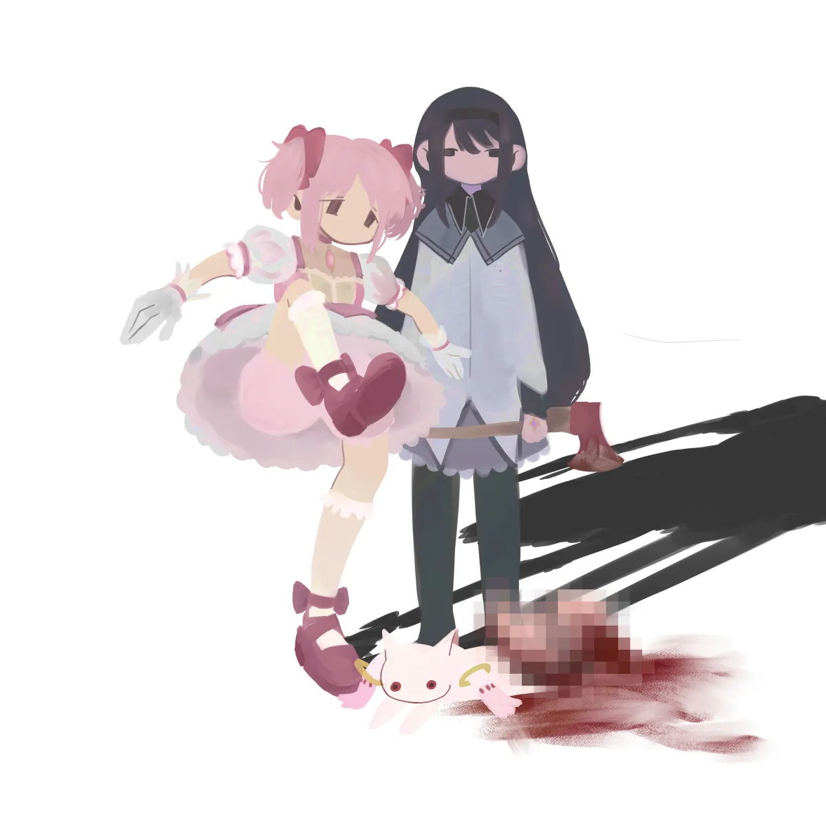 Akemi Homura, Kaname Madoka by Yoruseh
