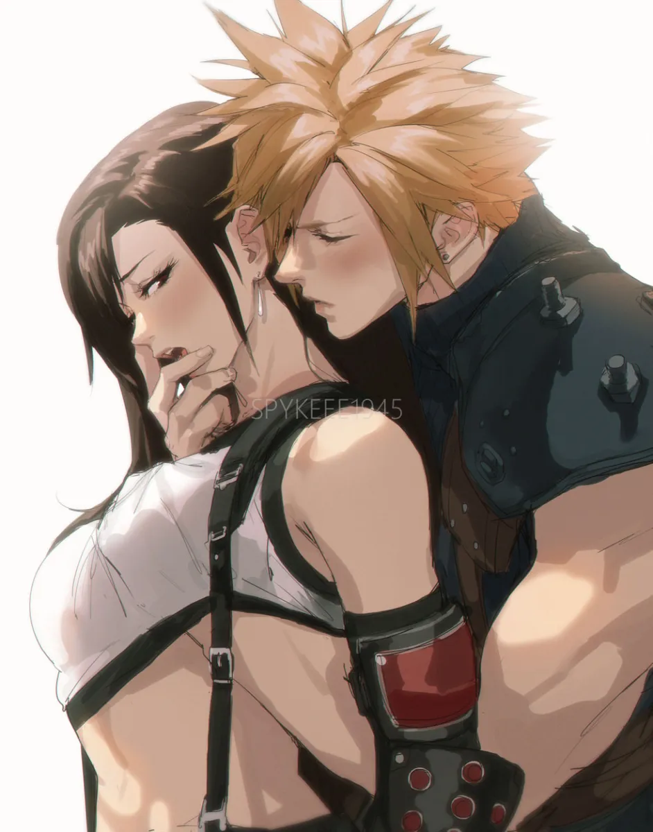Tifa Lockhart, Cloud Strife by Spykeee