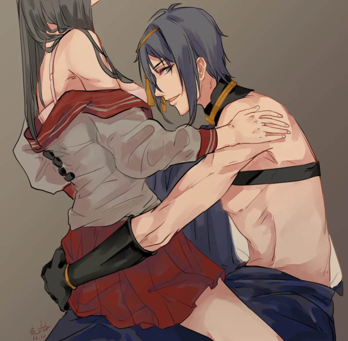 Mikazuki Munechika, Saniwa (Touken Ranbu) by Dongfang Yeyoushen