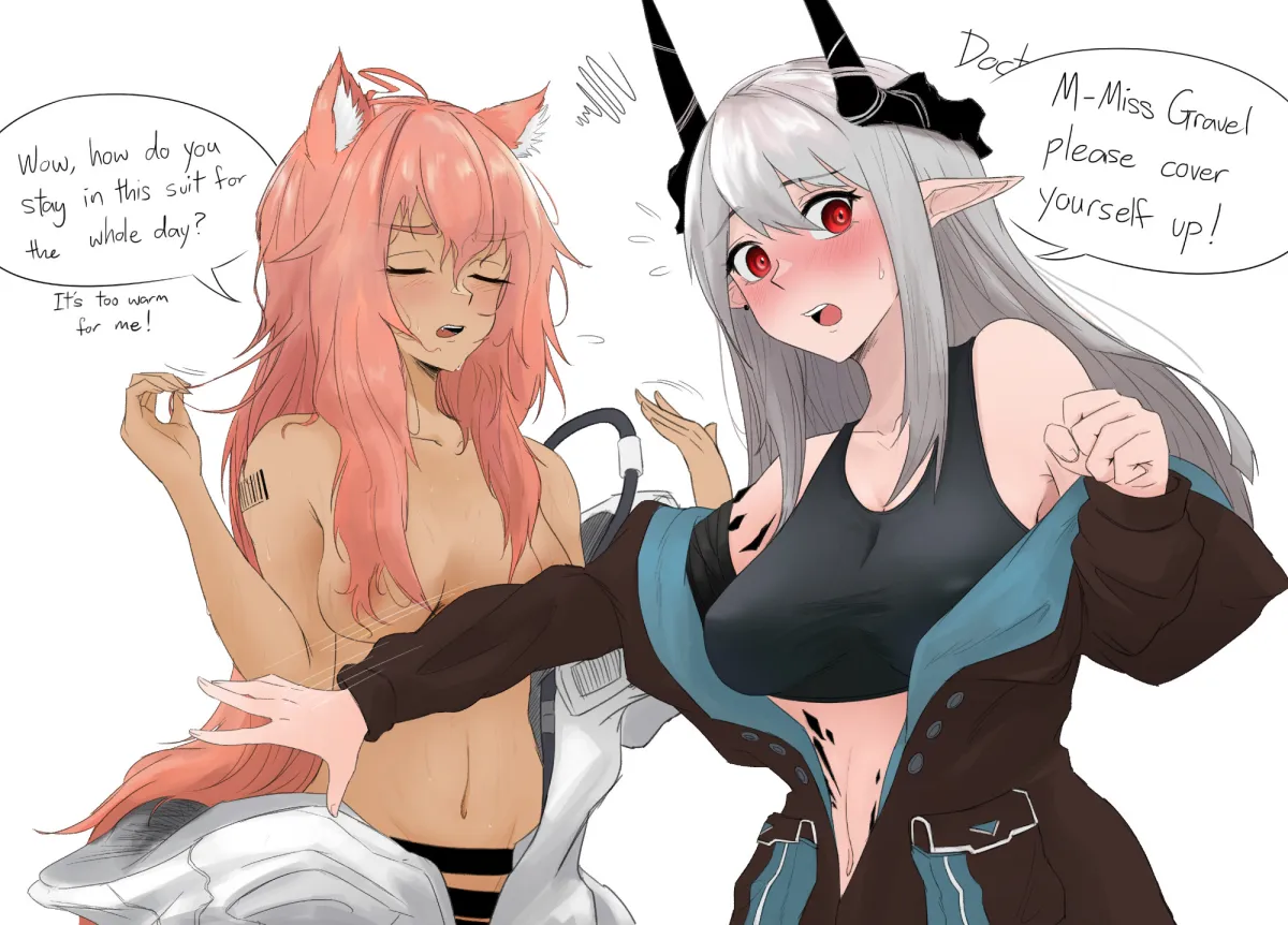 Mudrock (Arknights), Gravel (Arknights) by Dokonjou (Odossan)