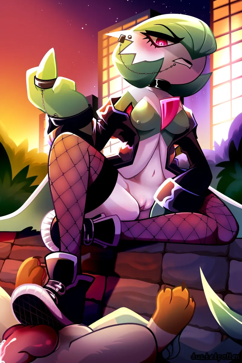 Gardevoir, Leafeon by Dustedpollen