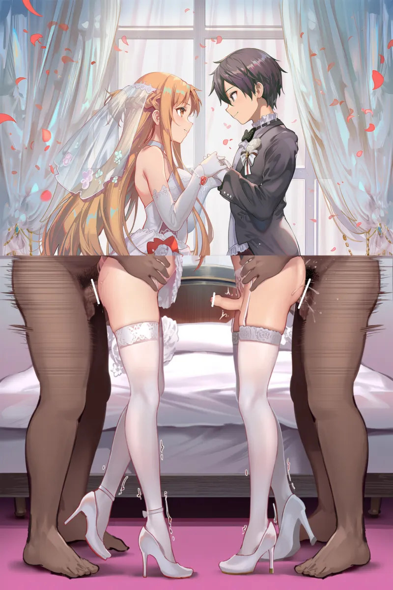 Asuna (Sao), Kirito by Y3Y