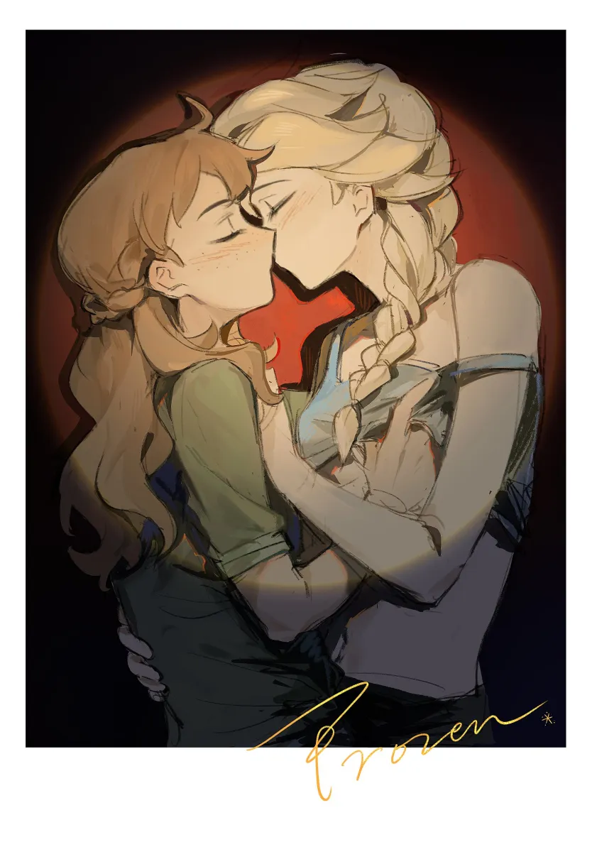 Elsa (Frozen), Anna (Frozen) by Xuanqing227