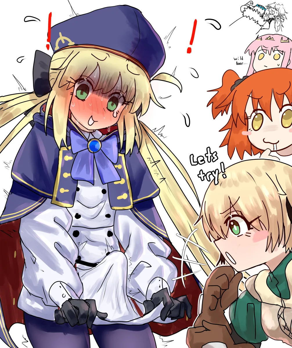 Artoria Pendragon (Fate), Fujimaru Ritsuka (Female) by Ebora