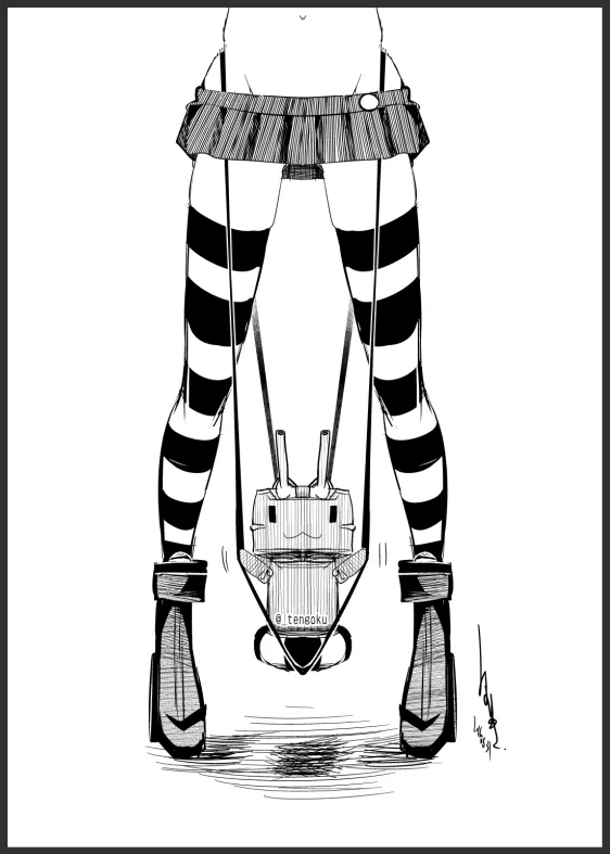 Shimakaze (Kancolle), Rensouhou-Chan by Mizusaki (Tengoku)