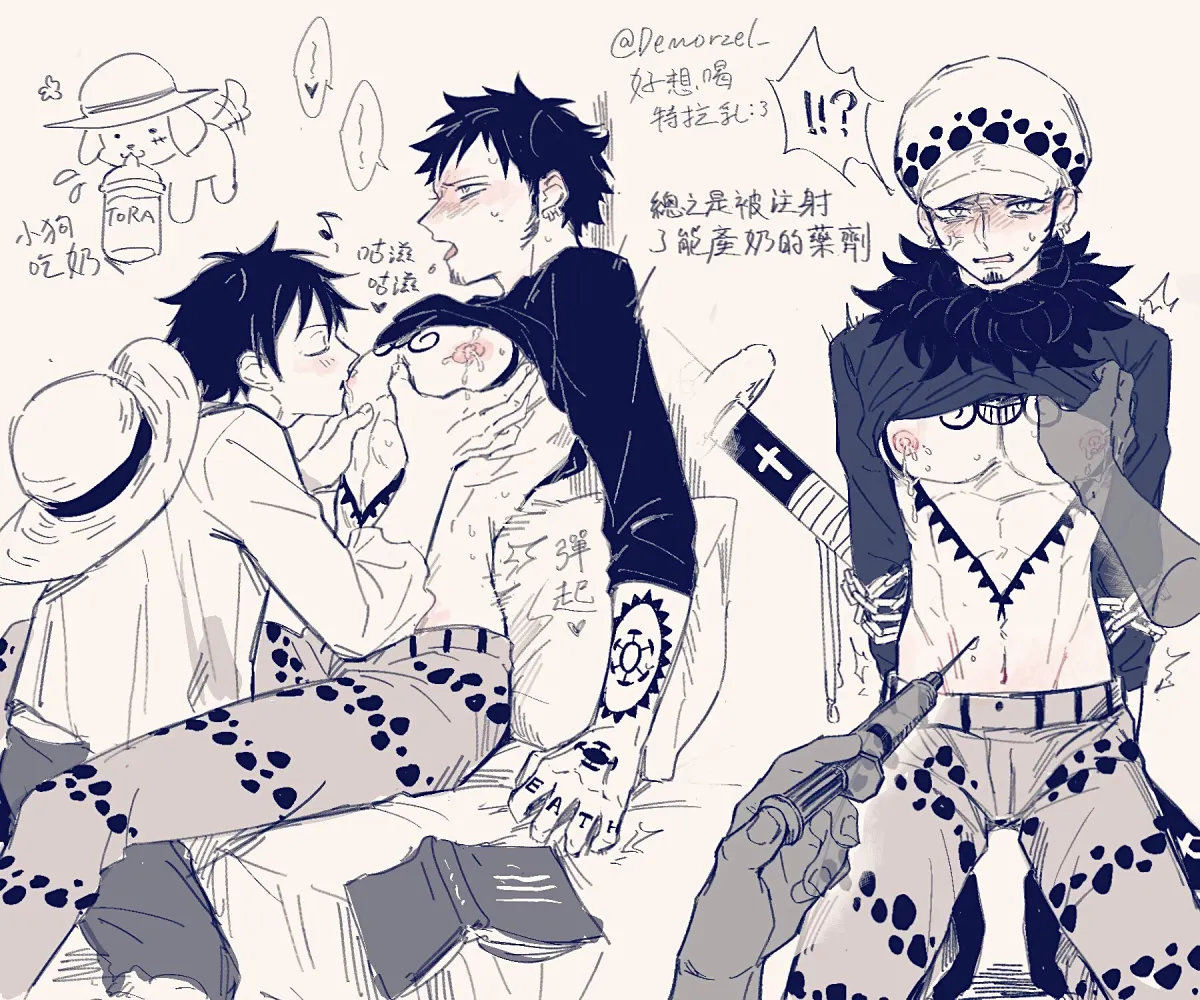 Monkey D. Luffy, Trafalgar Law by Demorzel
