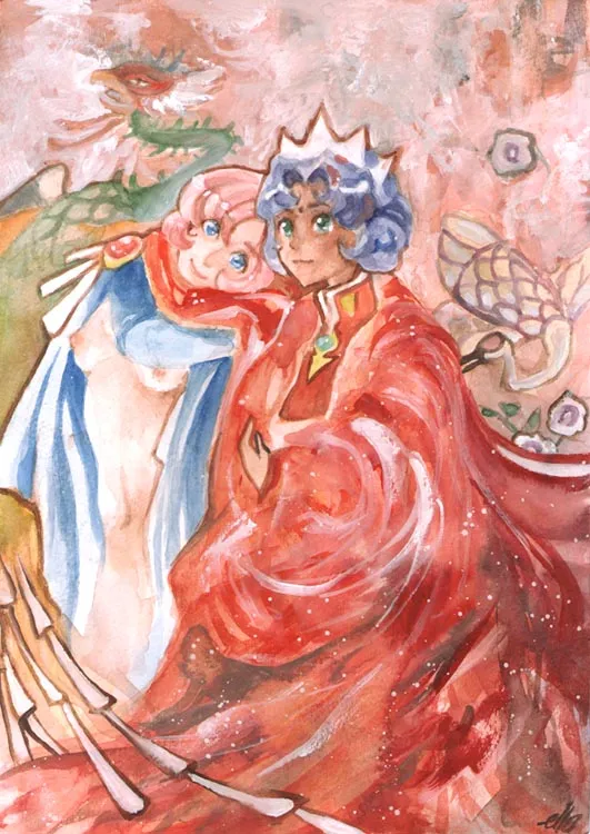 Tenjou Utena, Himemiya Anthy by Ella Kurki