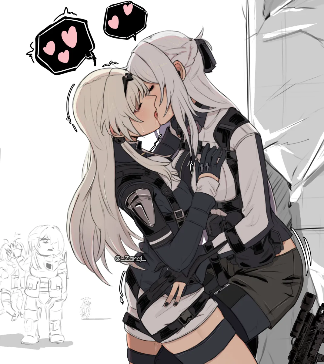 Ak-12 (Girls' Frontline), An-94 (Girls' Frontline) by Zanqi