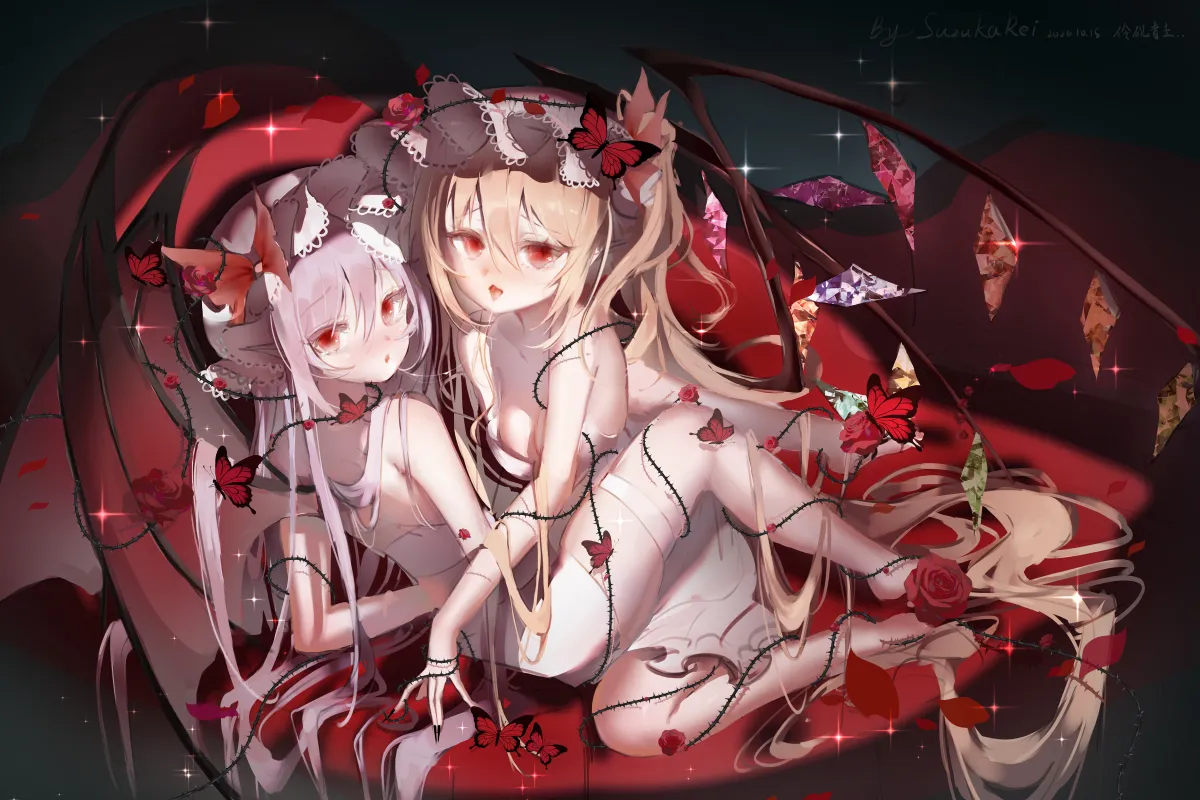 Flandre Scarlet, Remilia Scarlet by Renke (User Mphs8248)
