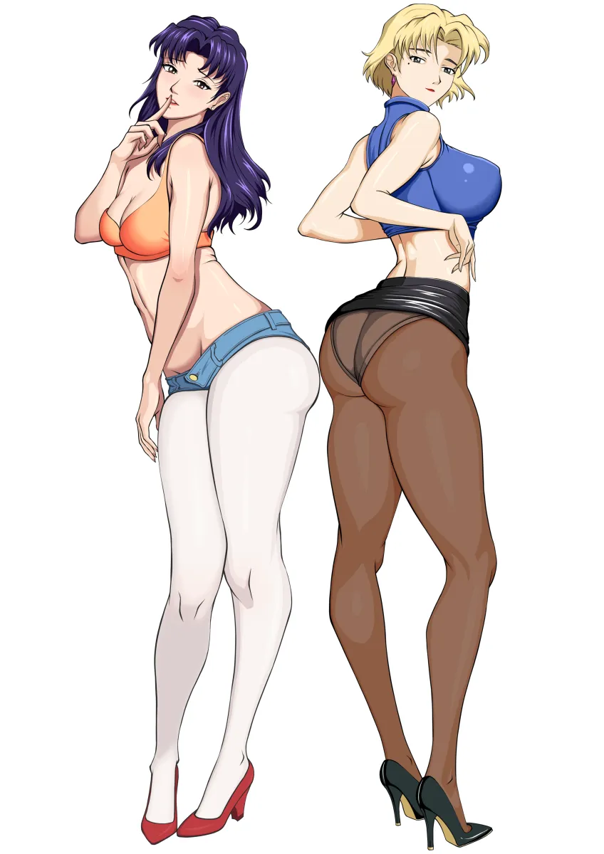 Katsuragi Misato, Akagi Ritsuko by Eaffe