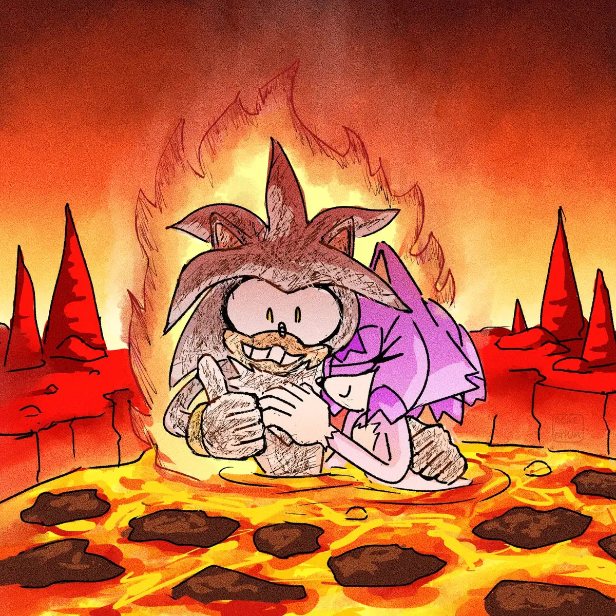 Blaze The Cat, Silver The Hedgehog by Dorefatum